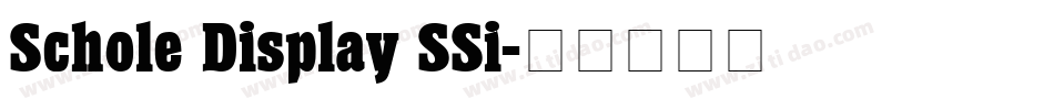 Schole Display SSi字体转换